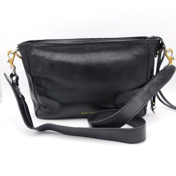 Rebecca Minkoff M.A.B. Crossbody Bag | Black Pebbled Leather | EUC with Tags - Picture 12 of 12